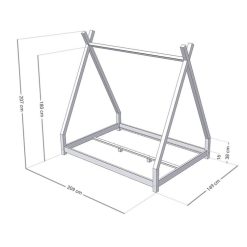 Grosses soldes ⭐ Youdoit Lit Tipi Enfant NAKANA - Bois Massif - Naturel - 140 X 200 Cm ✔️ -VIDAXL Shop unnamed file 379