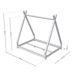 Grosses soldes ???? Youdoit Lit Tipi Enfant NAKANA - Bois Massif - Naturel Vernis - 120 X 180 Cm ⌛ -VIDAXL Shop unnamed file 397