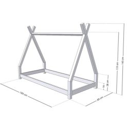 Les meilleures critiques de ???? Youdoit Lit Tipi Enfant NAKANA - Bois Massif - Naturel - 80 X 180 Cm ???? -VIDAXL Shop unnamed file 458