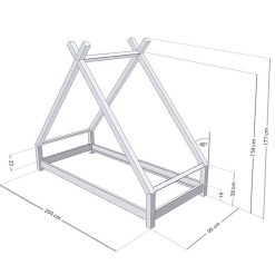 Coupon ???? Youdoit Lit Tipi Enfant TAHUKA - Bois Massif - Gris - 90 X 200 Cm ✔️ -VIDAXL Shop unnamed file 512