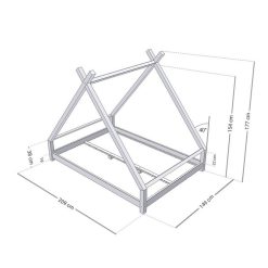 Meilleure affaire ???? Youdoit Lit Tipi Enfant TAHUKA - Bois Massif - Naturel - 140 X 200 Cm ???? -VIDAXL Shop unnamed file 587