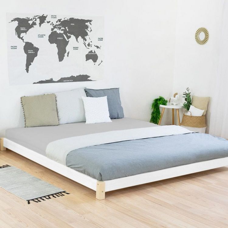 Budget ✔️ Youdoit Lit Double TATAMI - Bois Massif - Naturel Et Blanc - 160 X 200 Cm ⌛ 3 Budget ✔️ Youdoit Lit Double TATAMI - Bois Massif - Naturel Et Blanc - 160 X 200 Cm ⌛