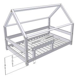 Le moins cher ???? Youdoit Barrière De Lit Enfant TRUSTY - Bois Massif - Gris ???? -VIDAXL Shop unnamed file 805