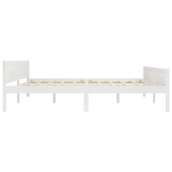 Promo ???? VIDAXL Cadre De Lit Bois De Pin Massif Blanc 200x200 Cm ???? -VIDAXL Shop unnamed file 842