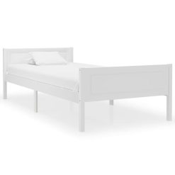 Tout neuf ???? VIDAXL Cadre De Lit Bois De Pin Massif Blanc 90x200 Cm ????