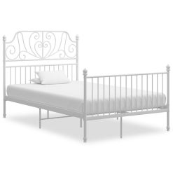 Top 10 ???? VIDAXL Cadre De Lit Blanc Metal Et Contreplaque 120x200 Cm ✔️